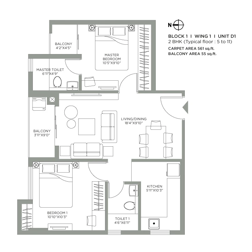 3BHK Plan